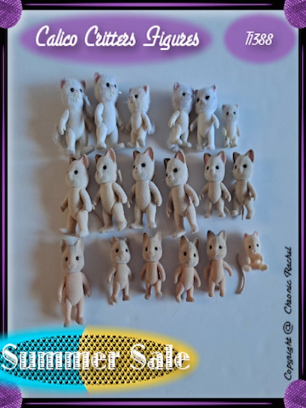 18-Pack Vintage Cat Figures